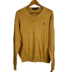 Polo Ralph Lauren V NEck Pullover Knit Top Sweater Academic - L